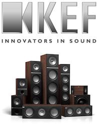 KEF Q Series speakers with logo