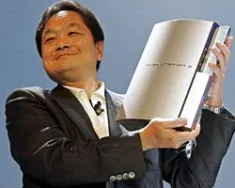 Happy Sony Exec with Playstation 3 Console