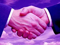 Purple Handshake