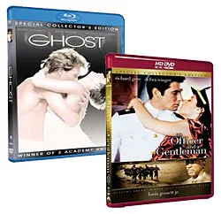 Ghost [Blu-ray Box Art], An Officer and a Gentleman [HD DVD Box Art]
