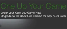 Amazon Xbox 360 to Xbox One game upgrade offer