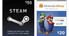 Steam eShop Game Cards Discount