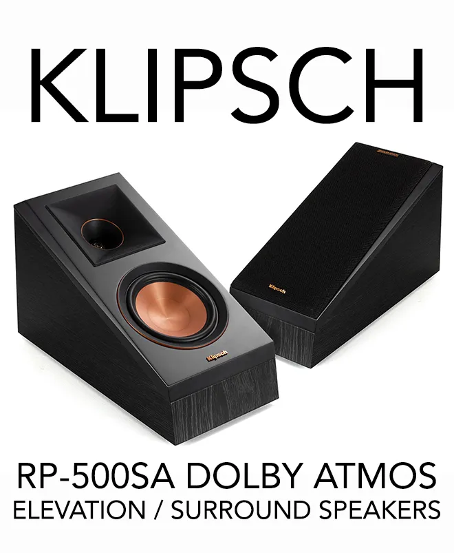 Commissie Sociaal moreel Klipsch RP-500SA Dolby Atmos Elevation / Surround Speakers Gear Review |  High-Def Digest