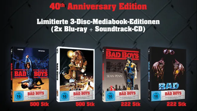 Bad Boys (1983) - 40th Anniversary Mediabook Blu-ray Sean Penn Clancy Brown Rick Rosenthal