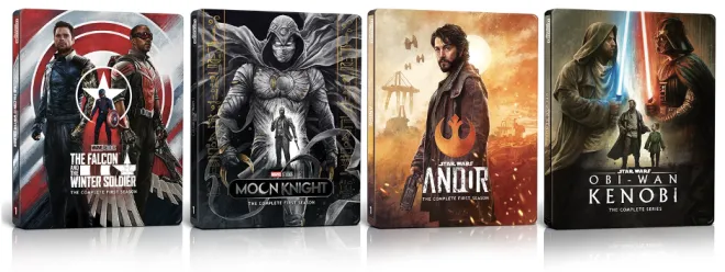 Obi-Way, Andor, Falcon and the Winter Soldier, Moon Knight Disney+ 4K UHD Blu-ray SteelBooks