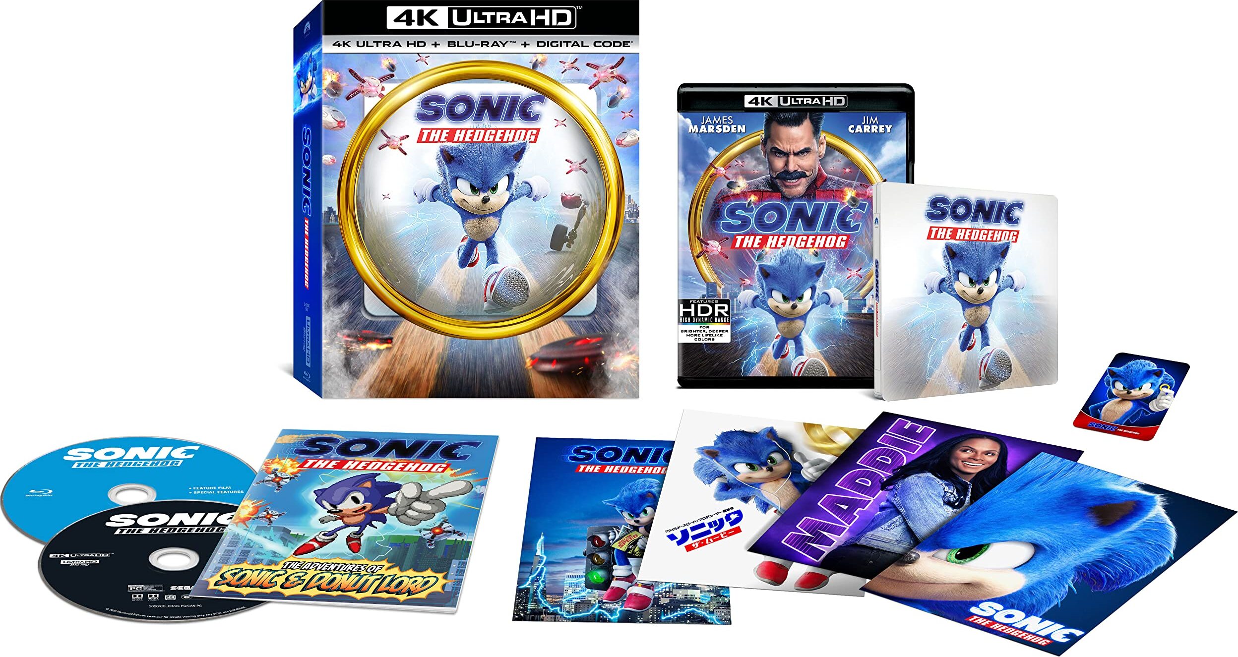  Sonic The Hedgehog 2 [4K UHD] : James Marsden, Ben Schwartz,  Tika Sumpter: Movies & TV